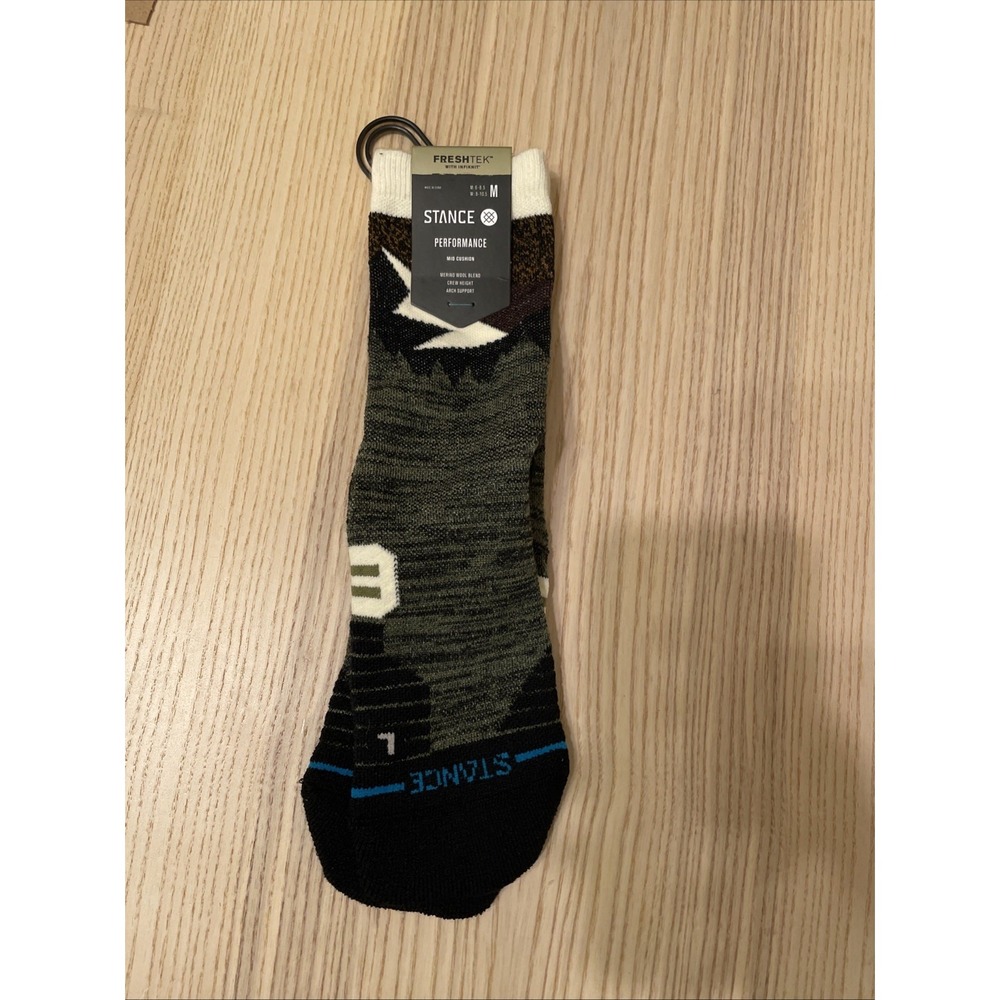 Unisex‎ Stance Socks Size Medium Merino Wool Blend Performance Crew Freshtek